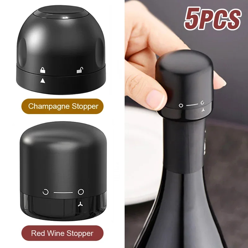 Wine Preservation Pump - 1-5 шт. вакуумные герметичные пробки для