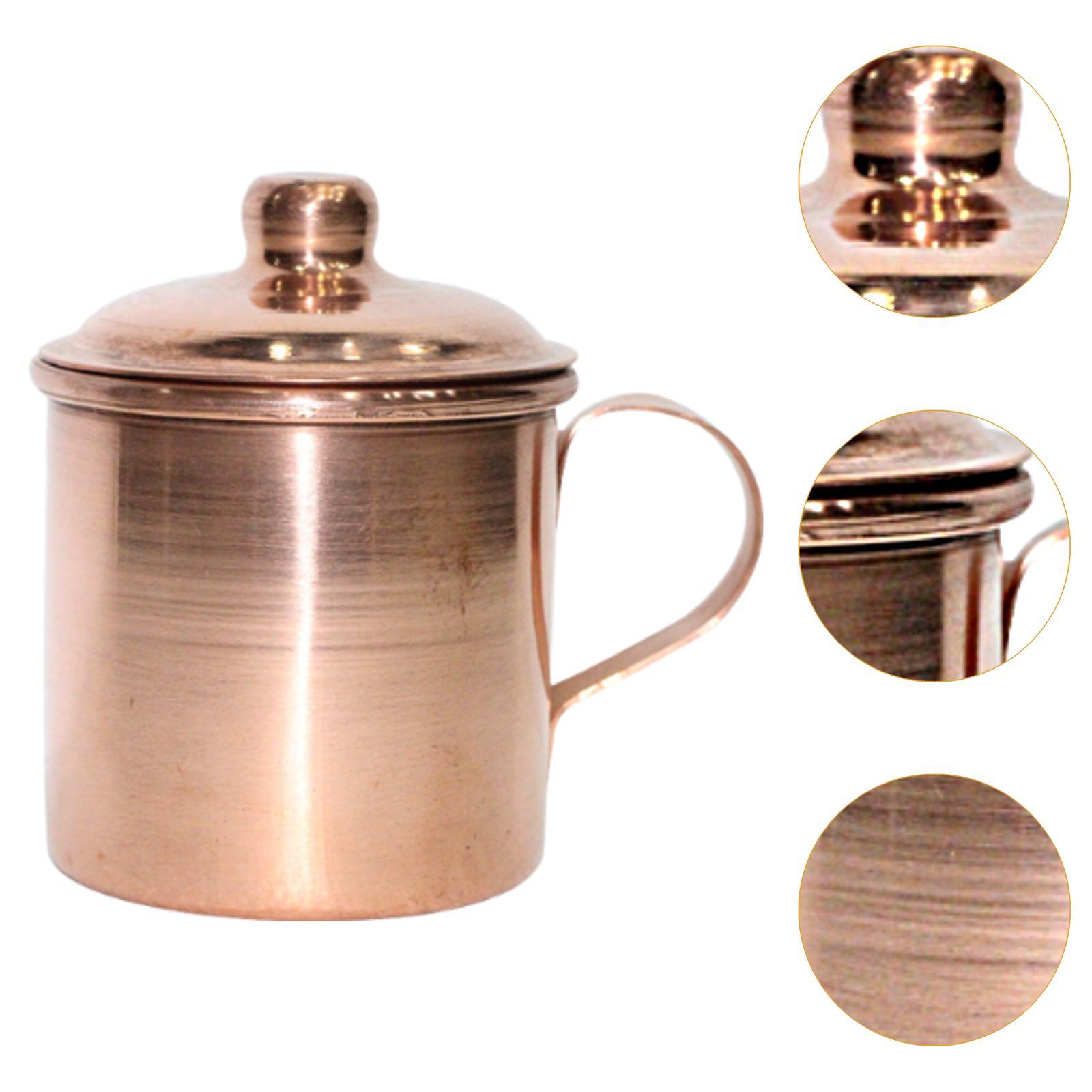 Mule Copper Mug - Медная чашка ручной работы с крышкой