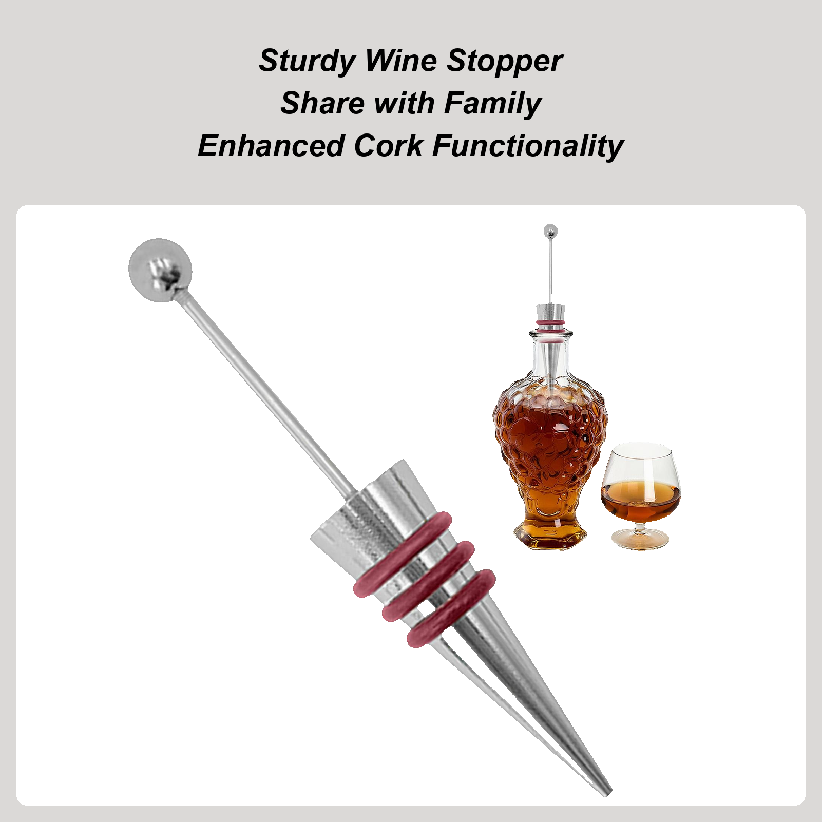 Home Bar Supplies - Пробка для вина из сплава, силиконовые