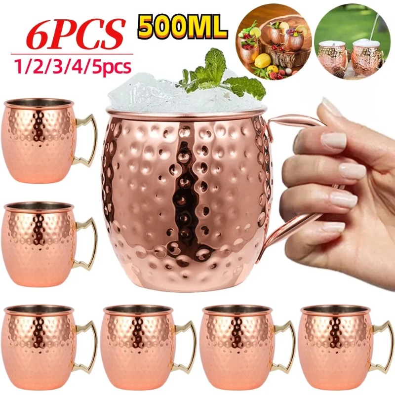 Набор из 1-6 кружек для коктей – обзор и цена Mule Copper Mug